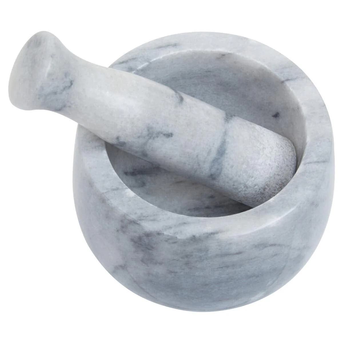 Salerno Grey Marble Straight Mortar And Pestle - Image 5