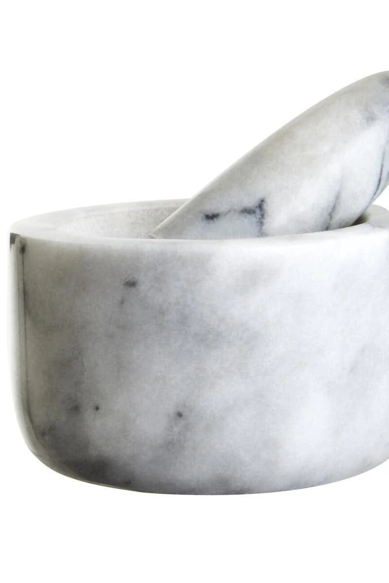 Salerno Grey Marble Straight Mortar And Pestle - Image 6
