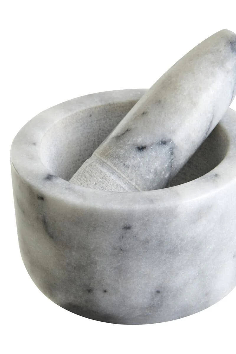 Salerno Grey Marble Straight Mortar And Pestle - Image 7