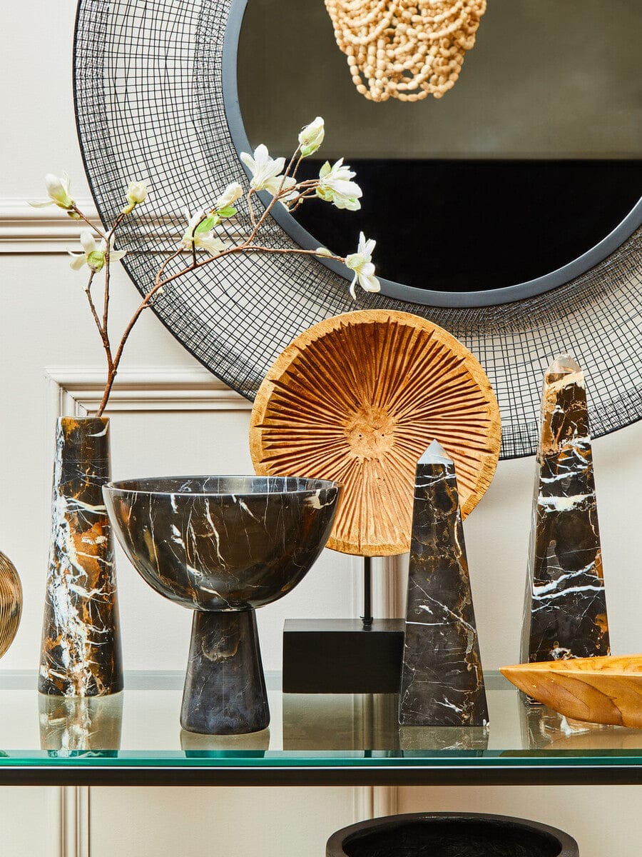 Salmo Black Marble Tapered Vase - Image 16