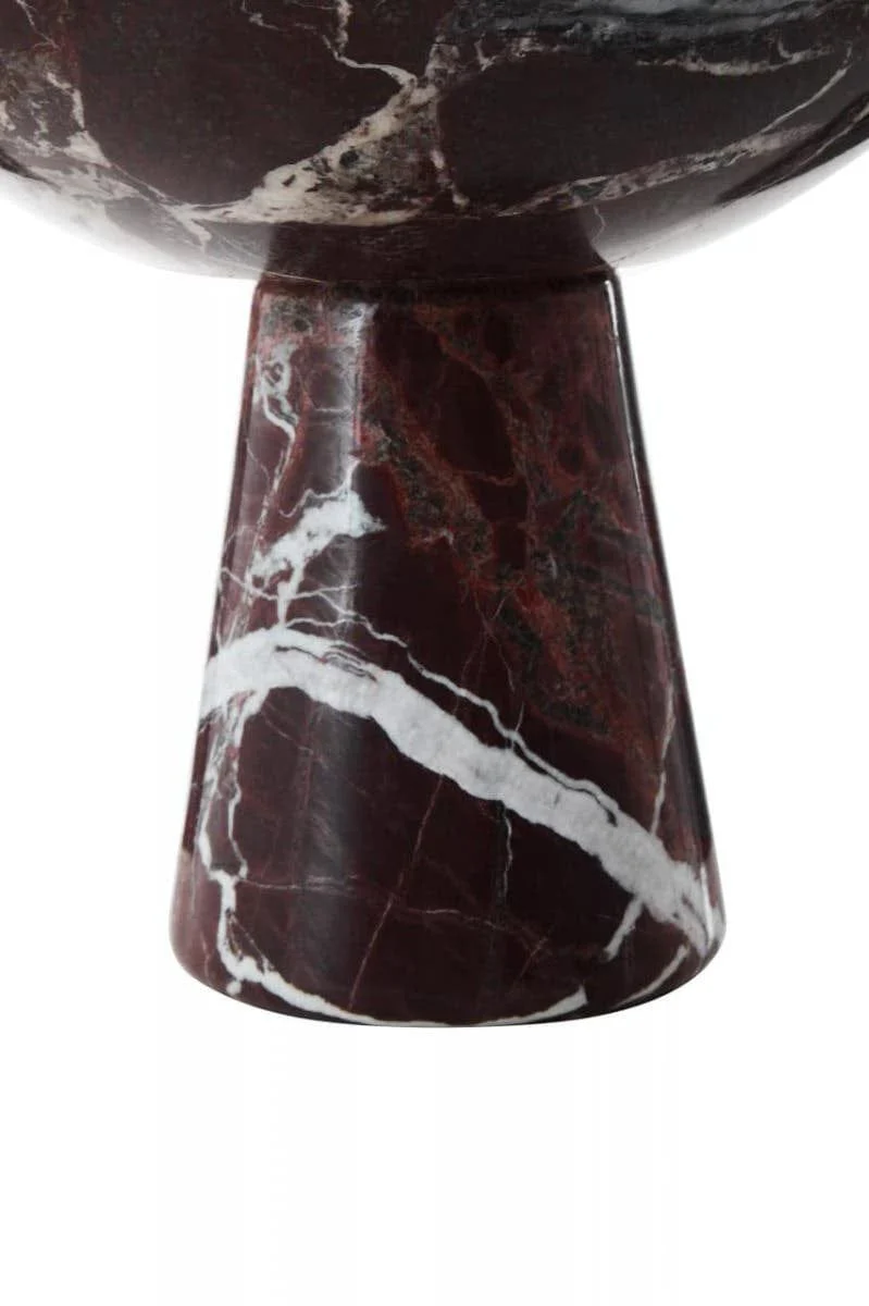 Salmo Large Red Marble Pedestal Bowl - Image 7