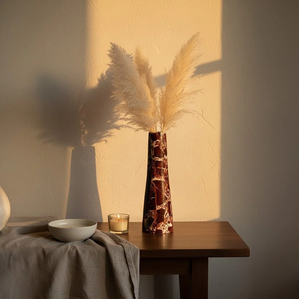 Salmo Red Marble Tapered Vase - Image 10
