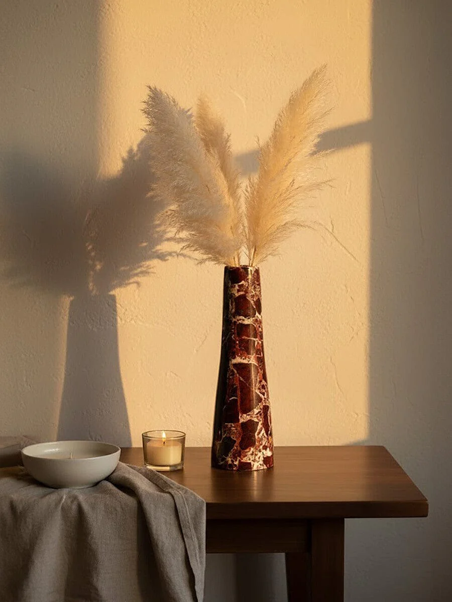 Salmo Red Marble Tapered Vase - Image 9