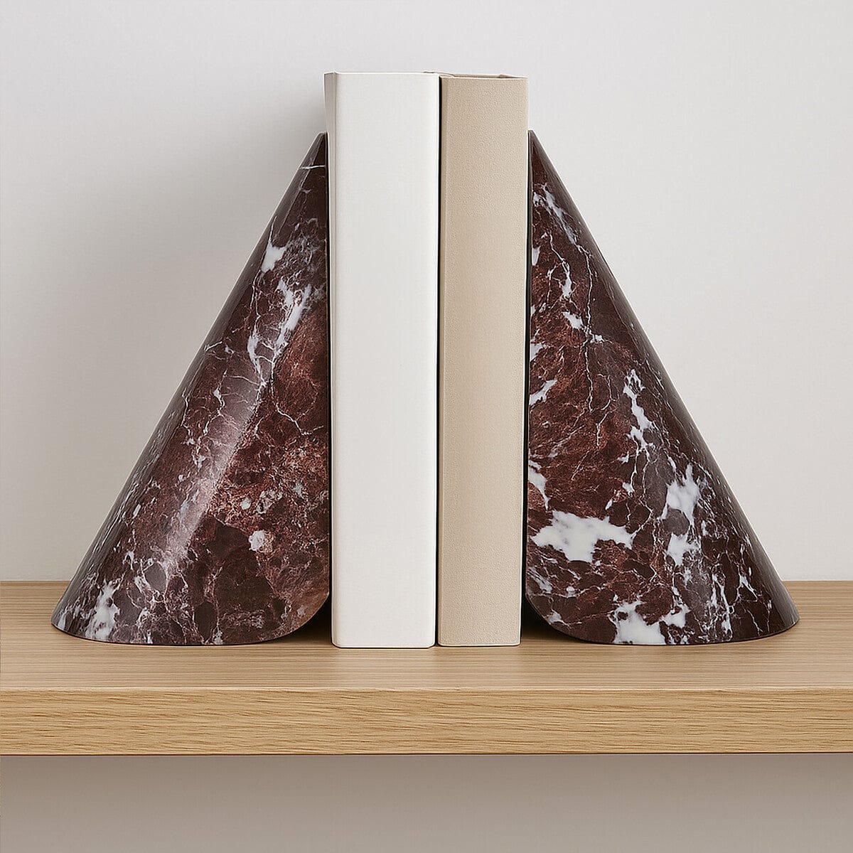 Salmo Set Of Two Red Marble Bookends - Image 11