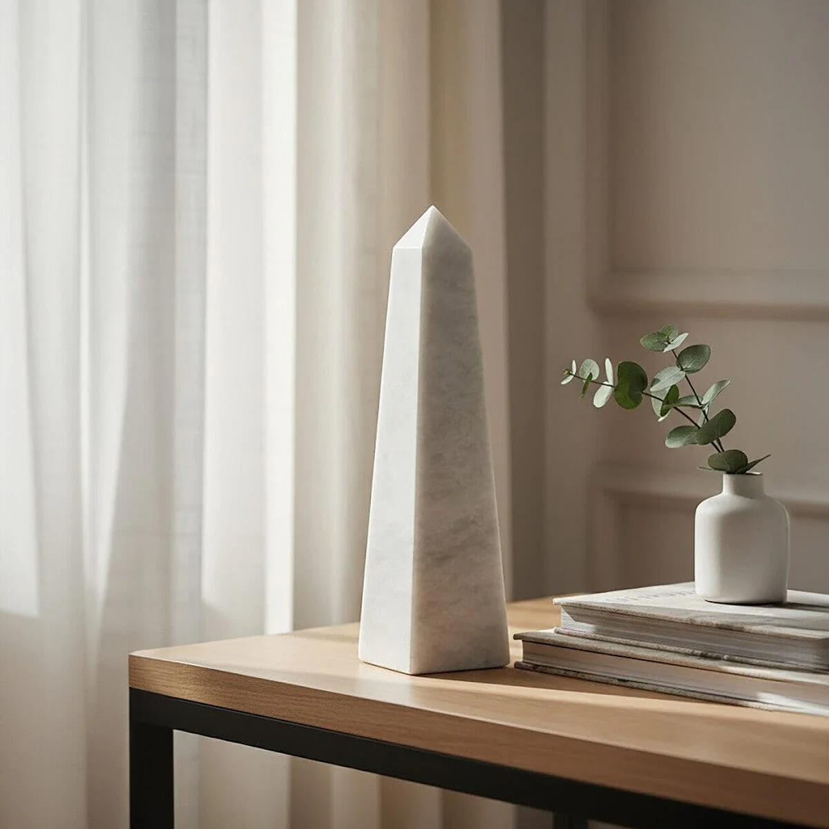 Salmo Small White Marble Obelisk - Image 12