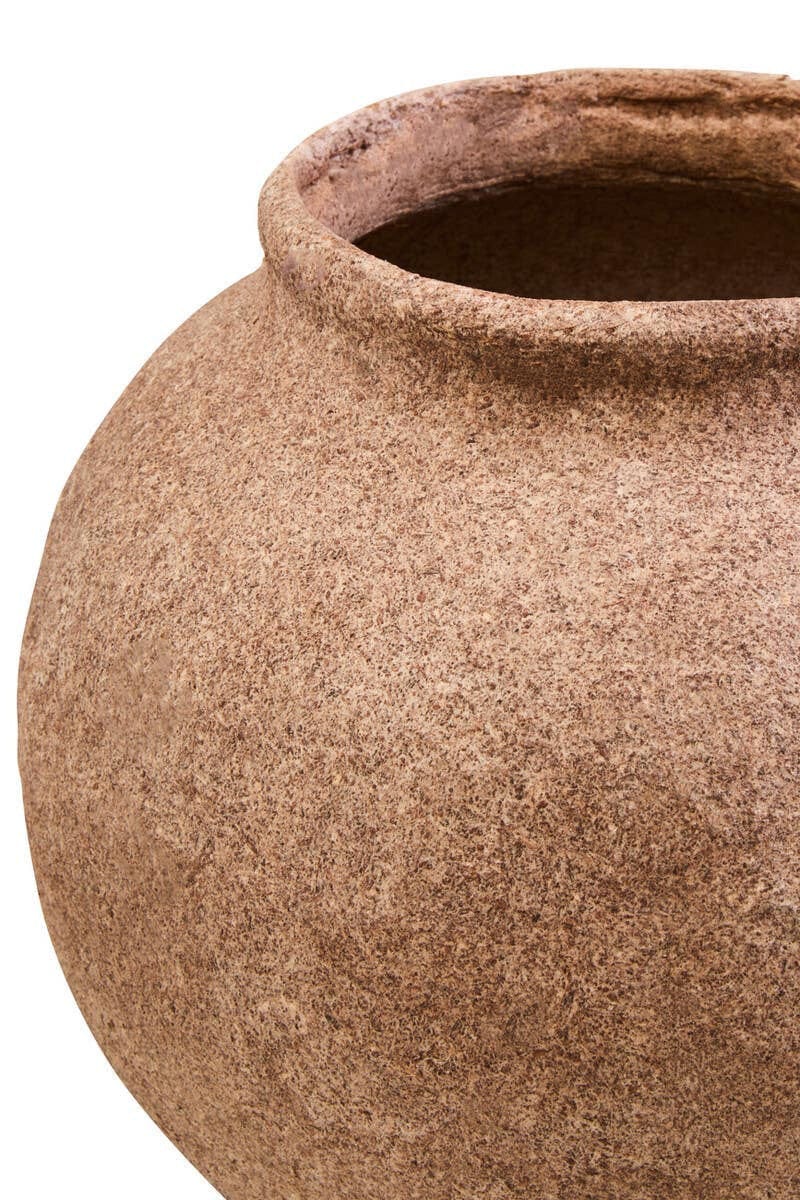 Sanai Cotton Mache And Coco Shell Round Vase - Image 4
