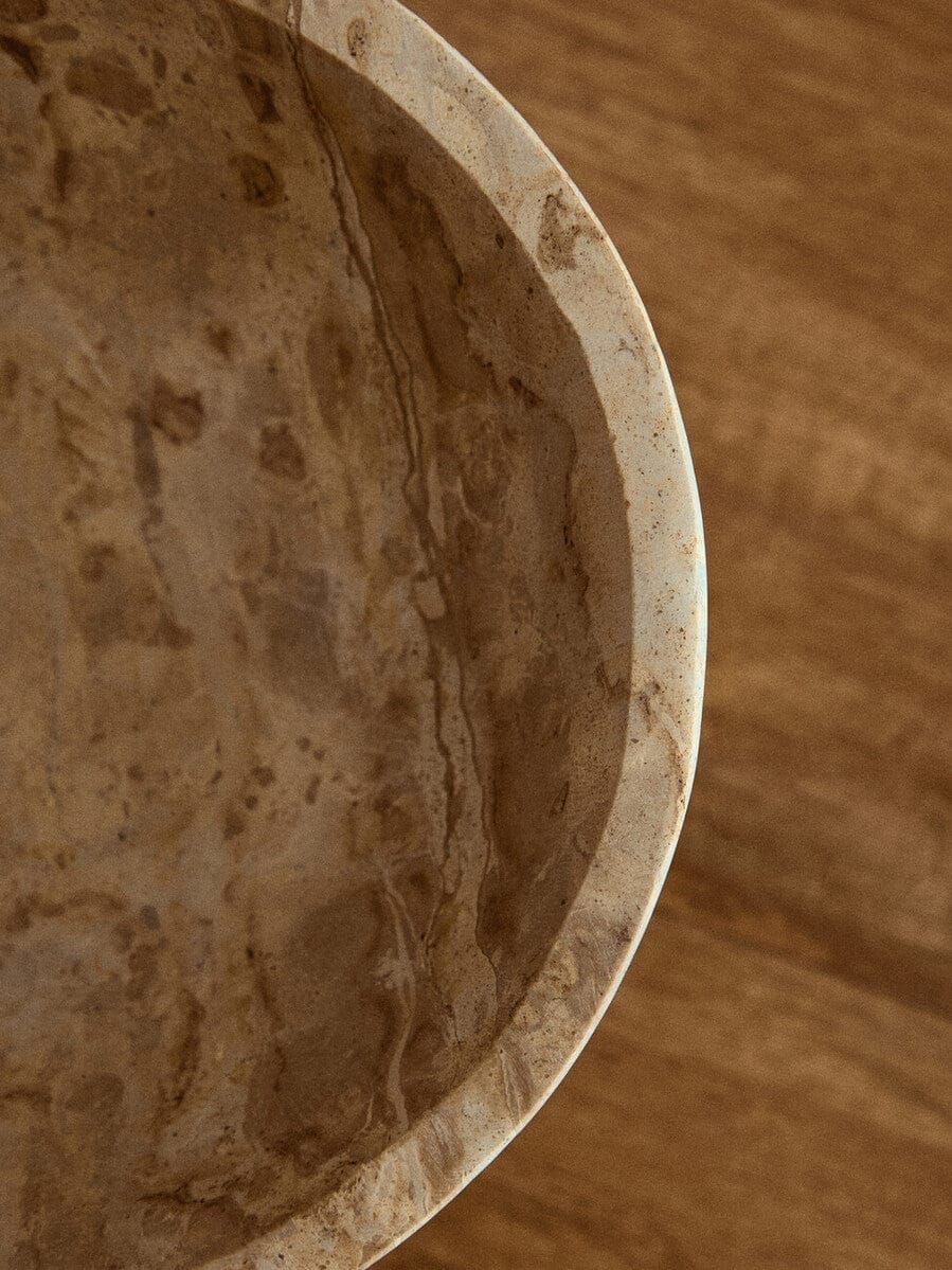 Santino Chocolate Marble Pedestal Bowl - Image 11