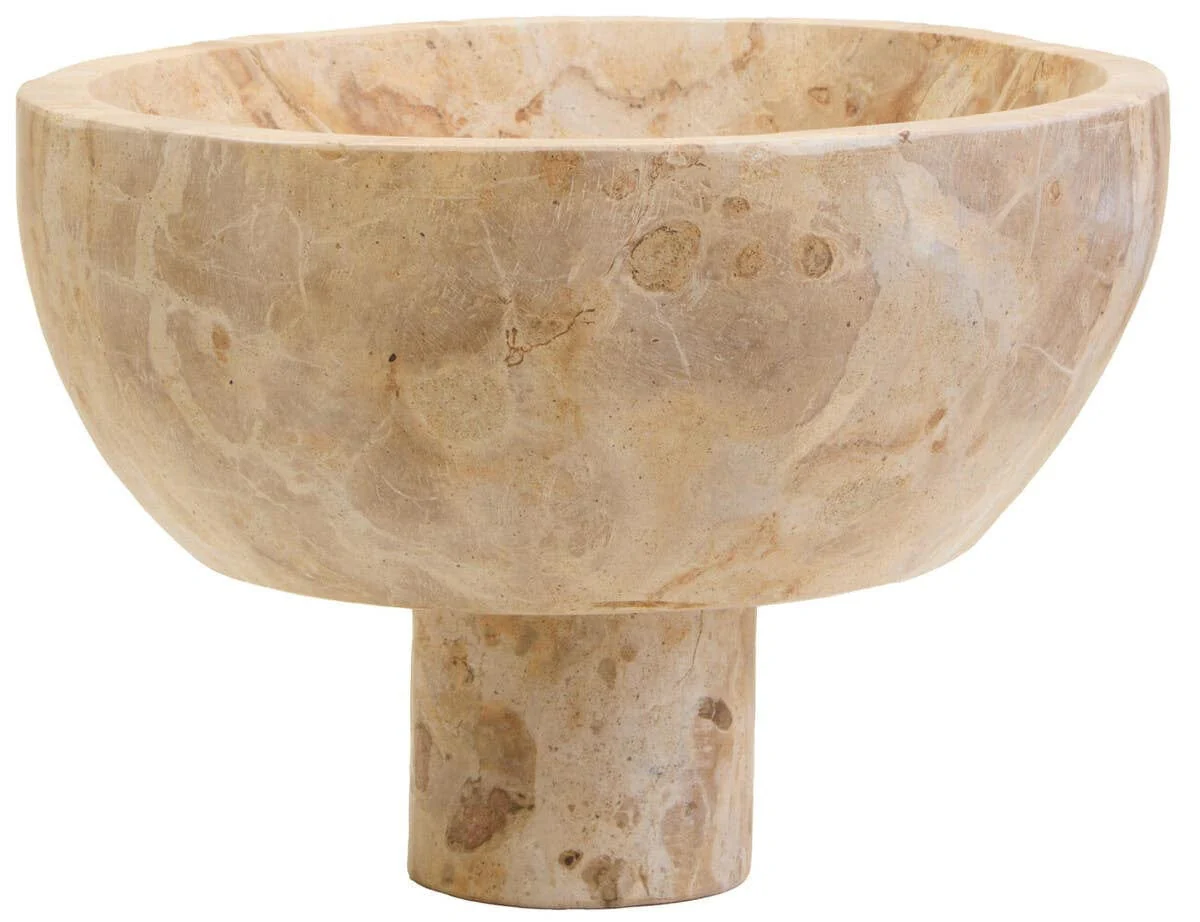 Santino Chocolate Marble Pedestal Bowl - Image 2