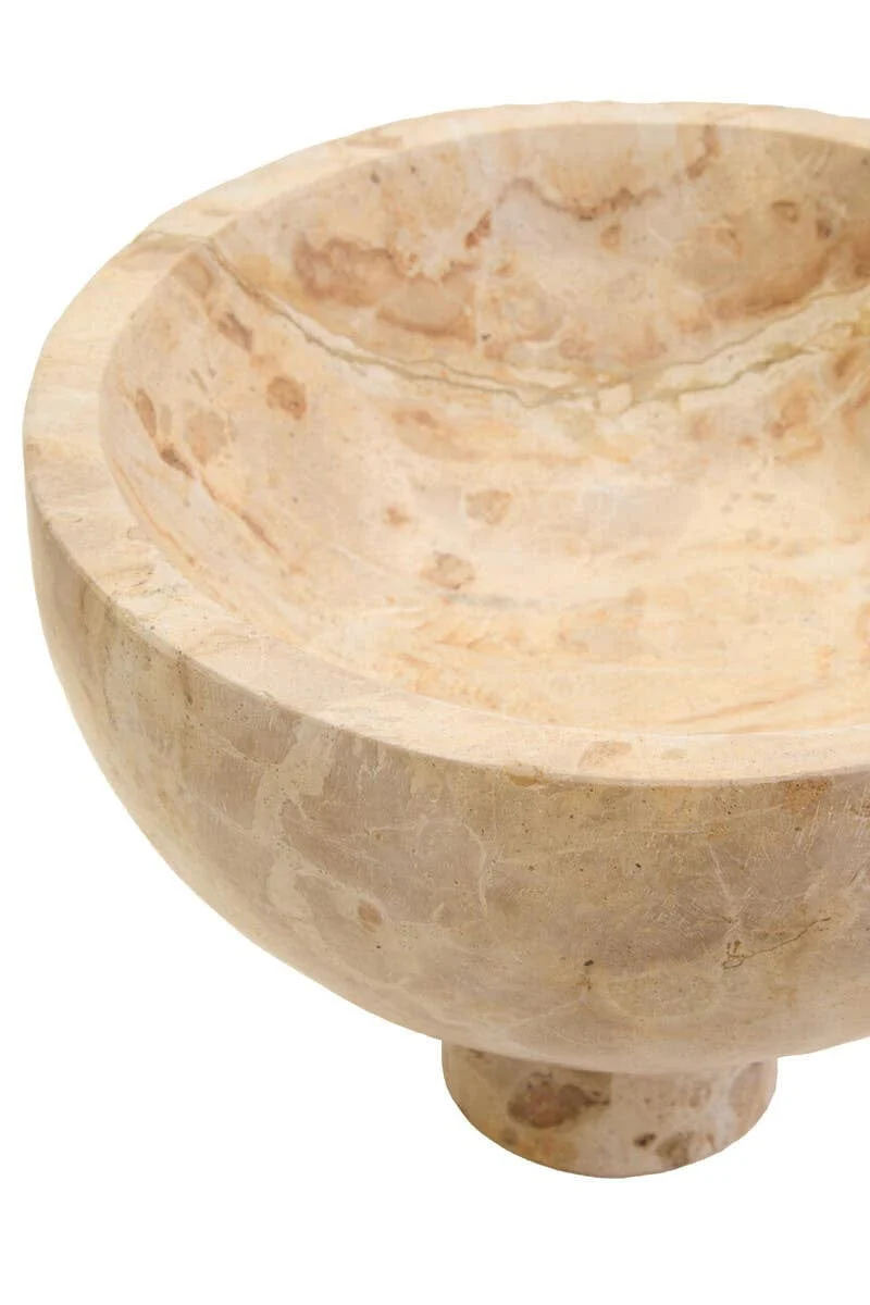 Santino Chocolate Marble Pedestal Bowl - Image 4