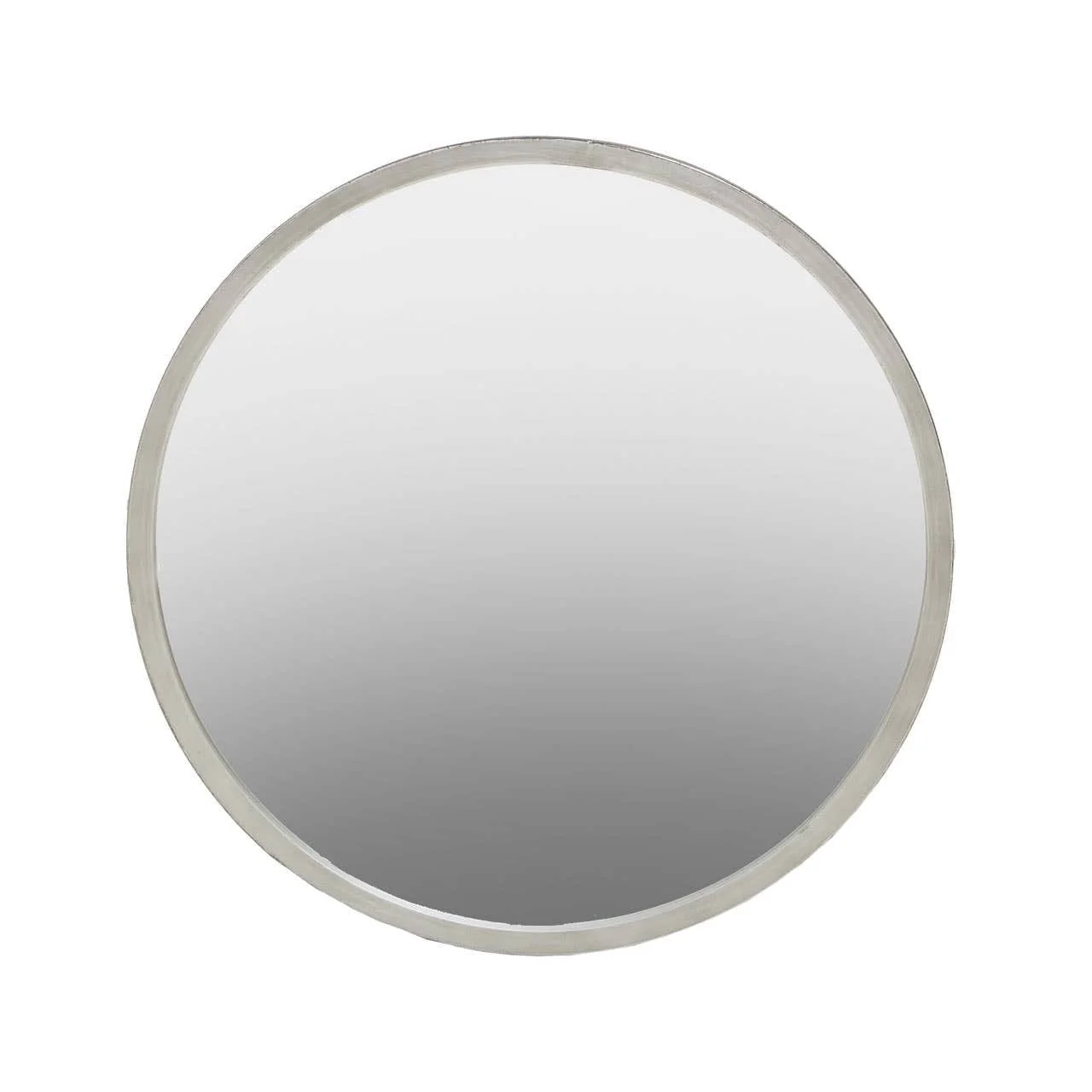 Saska Small Antique Silver Round Wall Mirror