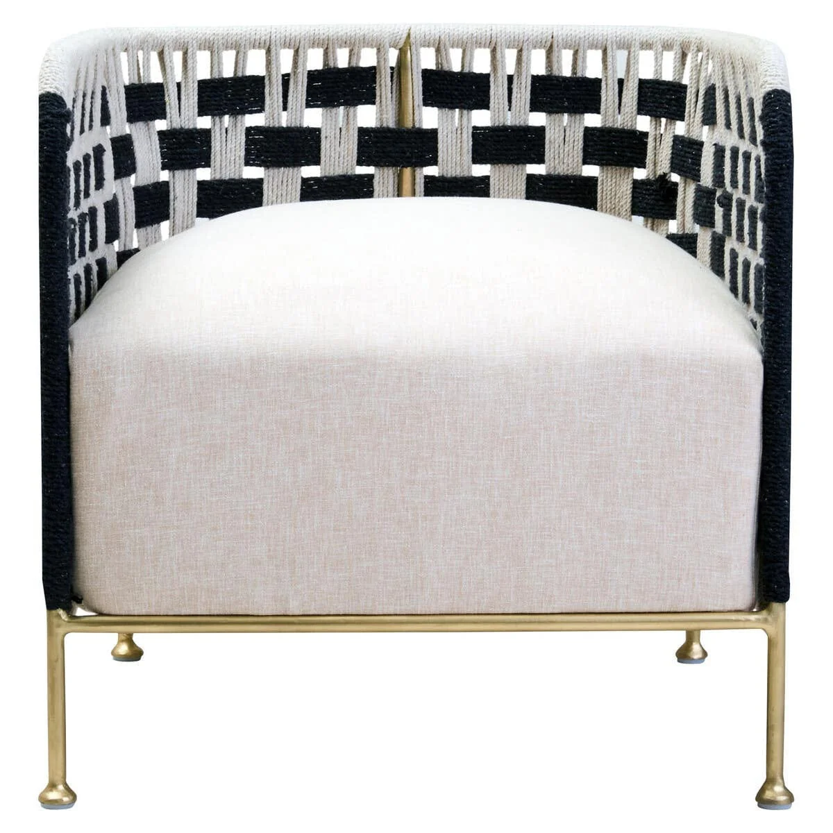 Satna Black And White Jute Chair - Image 3