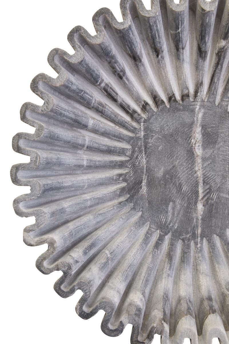 Savio Large Grey Fluted Marble Bowl - Image 7