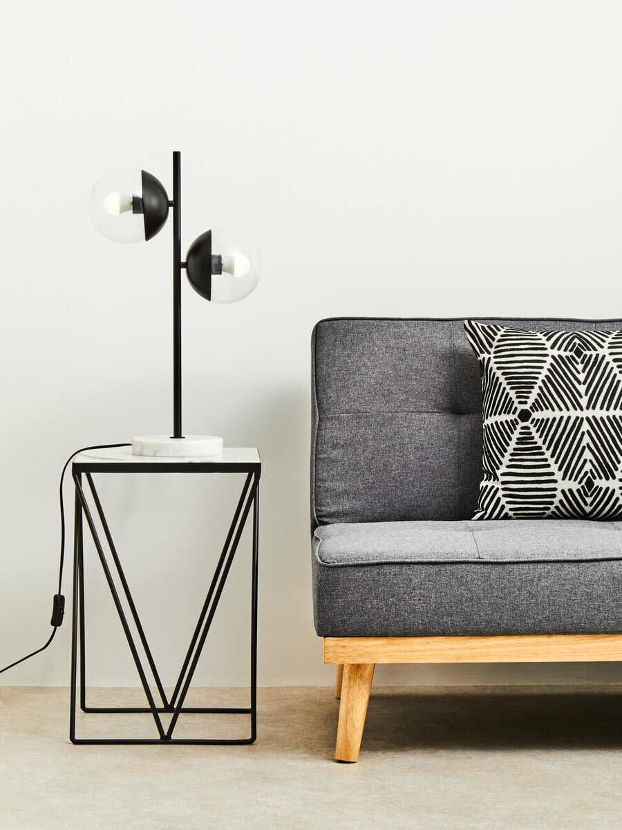 Shalimar Side Table With Matte Black Legs - Image 2