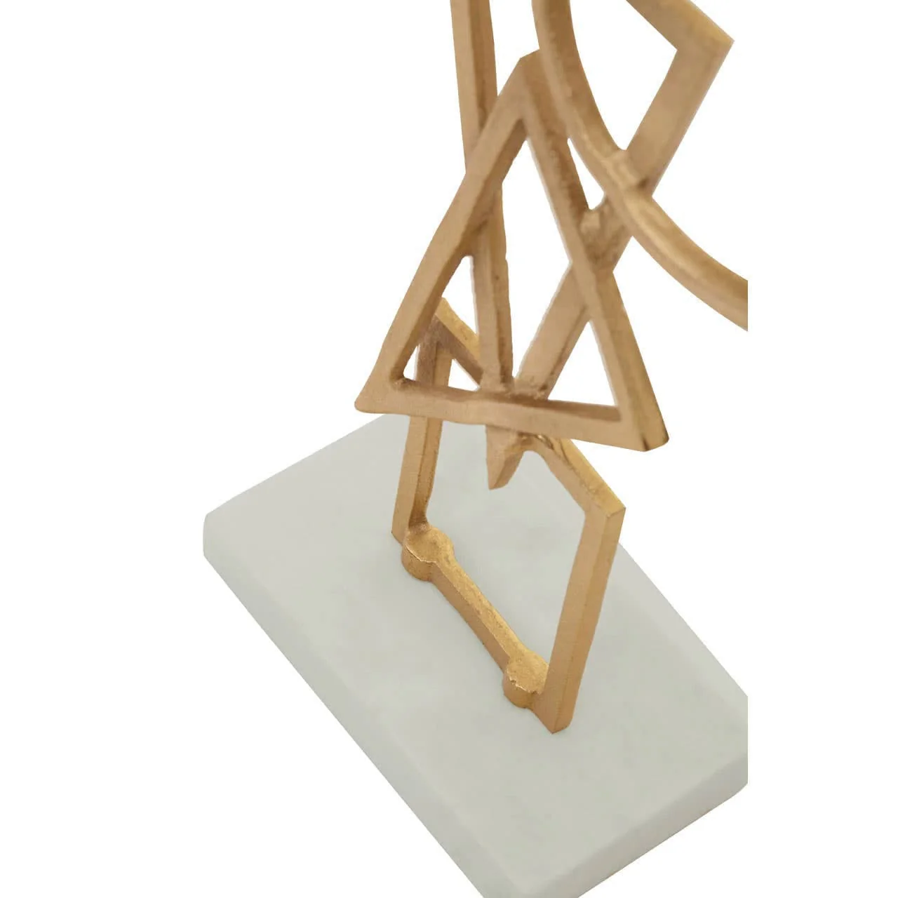 Simbolo Gold Metal Sculpture On Marble Base - Image 8