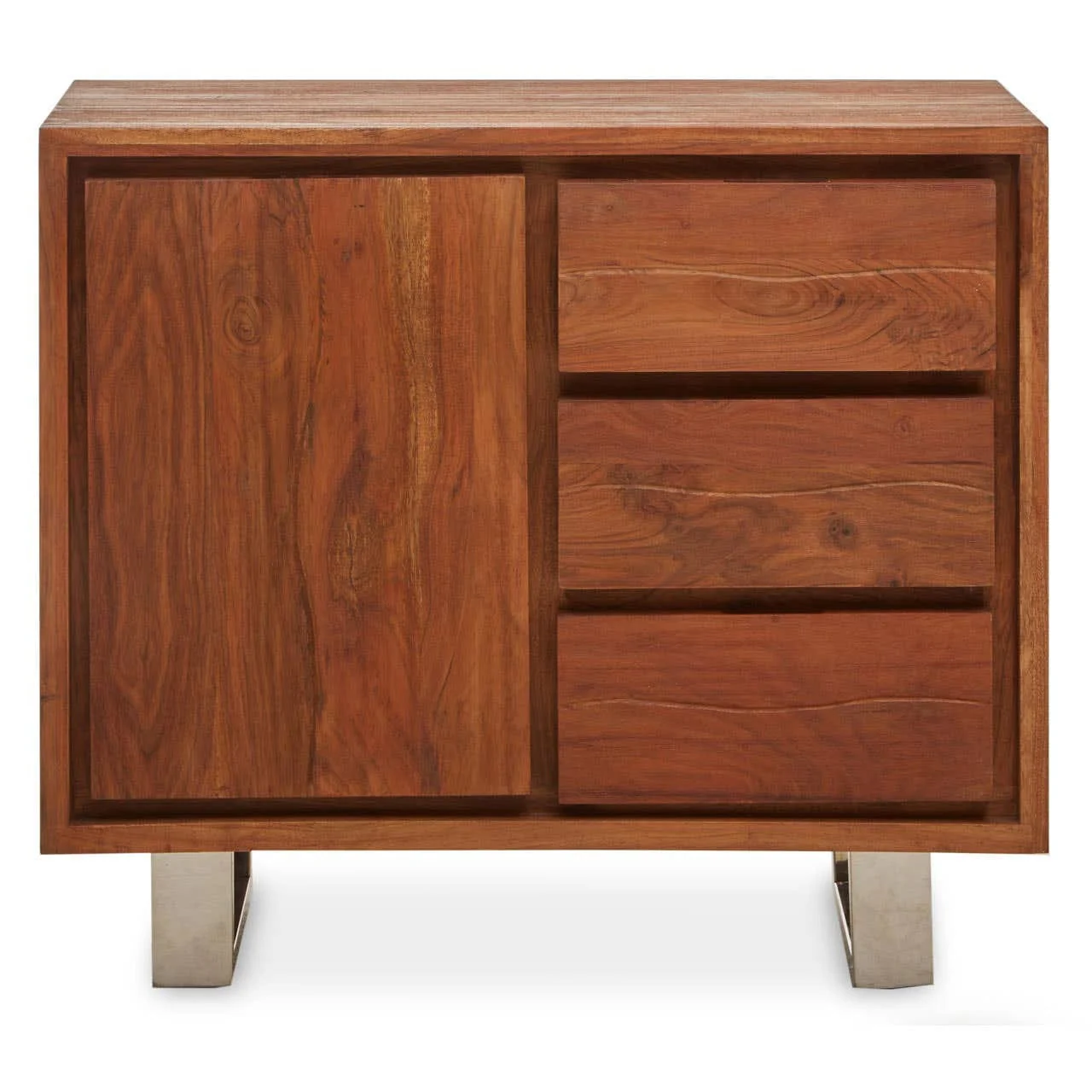 Simla Acacia Wood 1 Door and 3 Drawers Sideboard