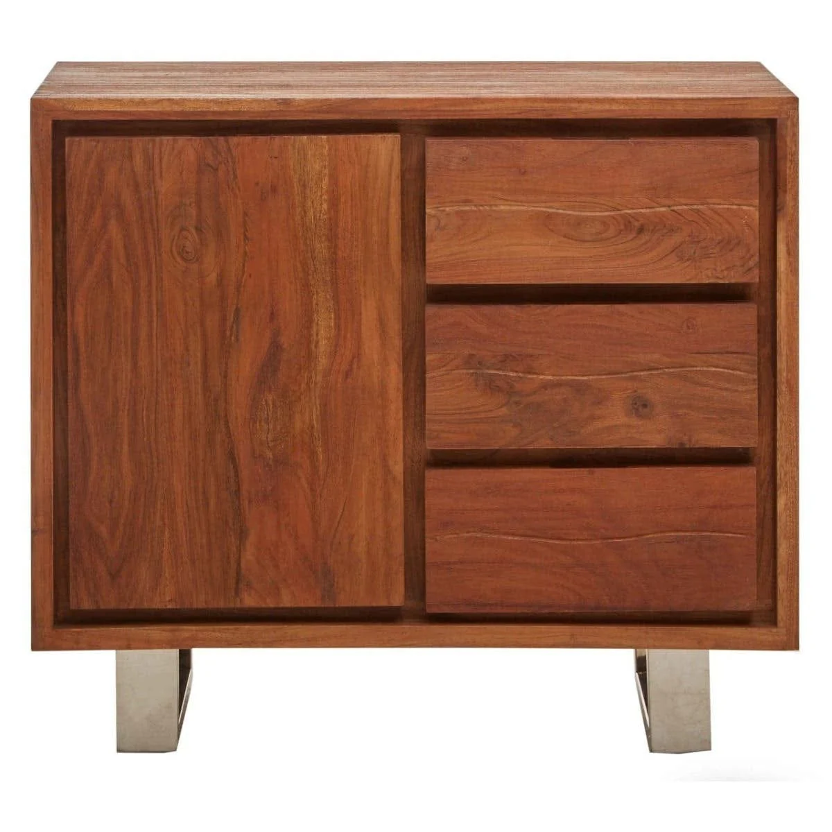 Simla Acacia Wood 1 Door and 3 Drawers Sideboard - Image 9