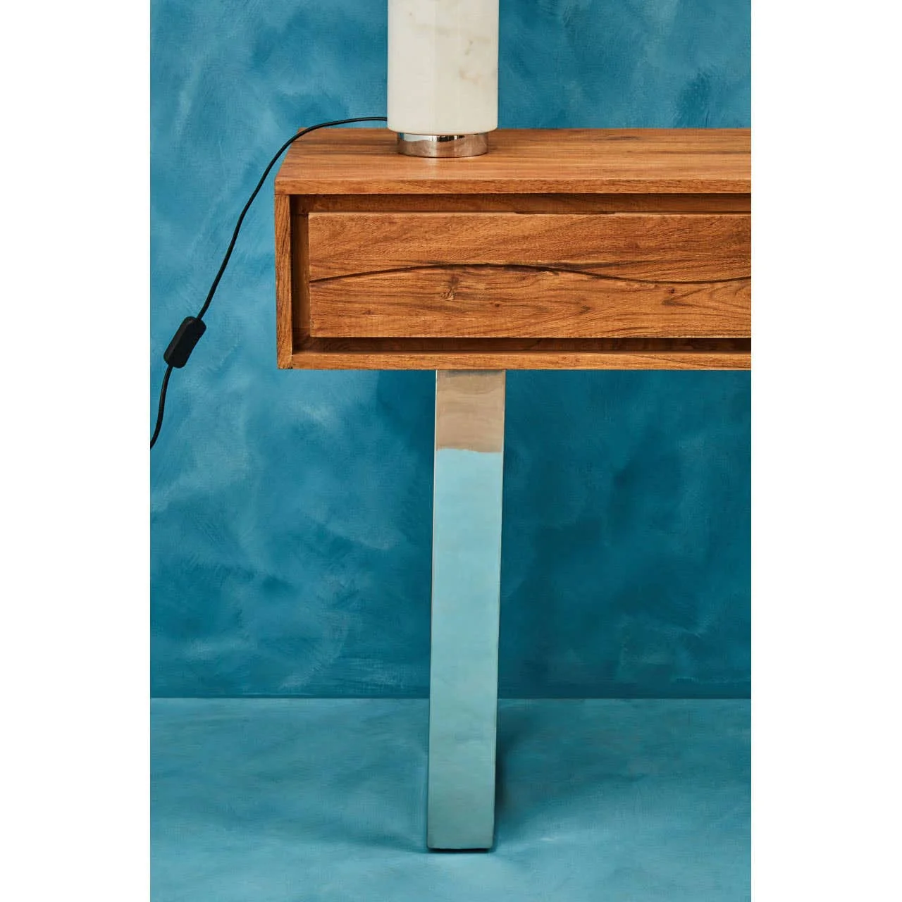 Simla Acacia Wood Two Drawer Console Table - Image 11