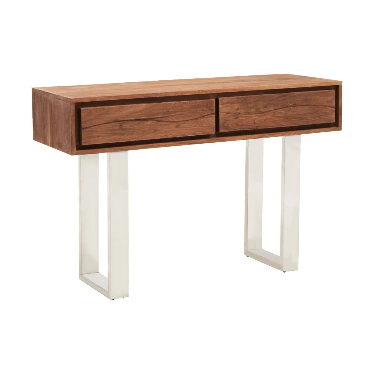 Simla Acacia Wood Two Drawer Console Table - Image 3