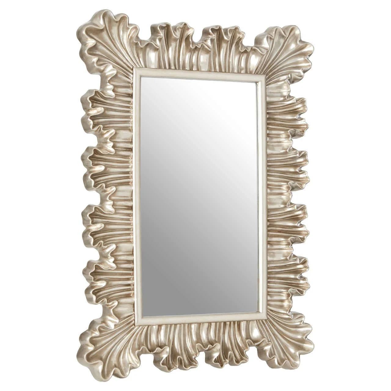 Sinarge Champagne Finish Clamshell Design Wall Mirror - Image 2