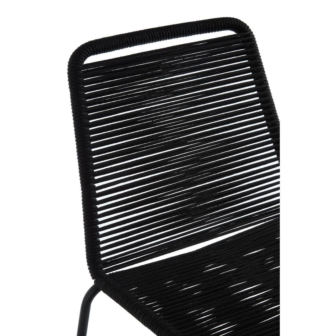 Sisal Black Rope Bar Chair - Image 5