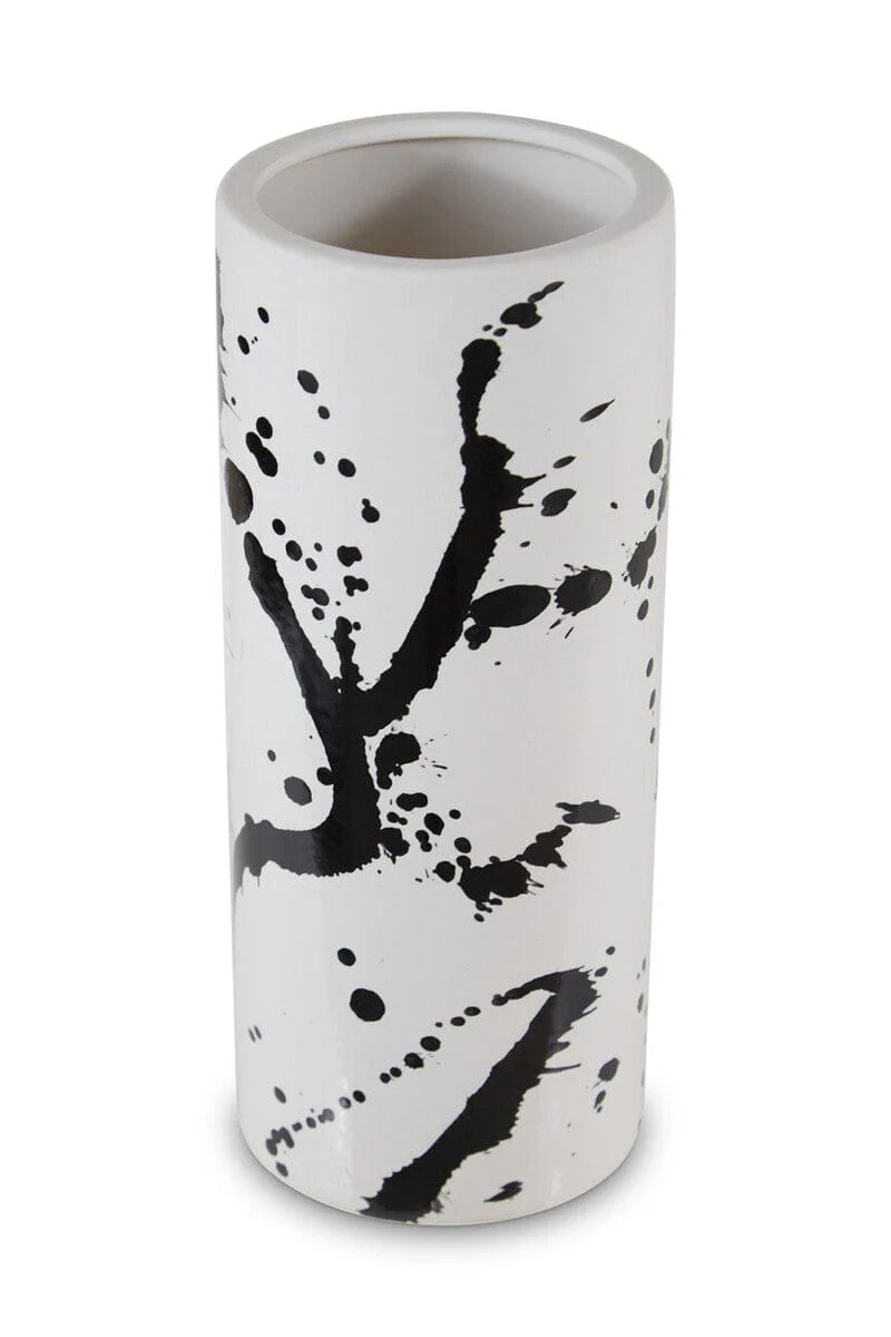 Sorrell Small Black And White Ceramic Vase - Image 2