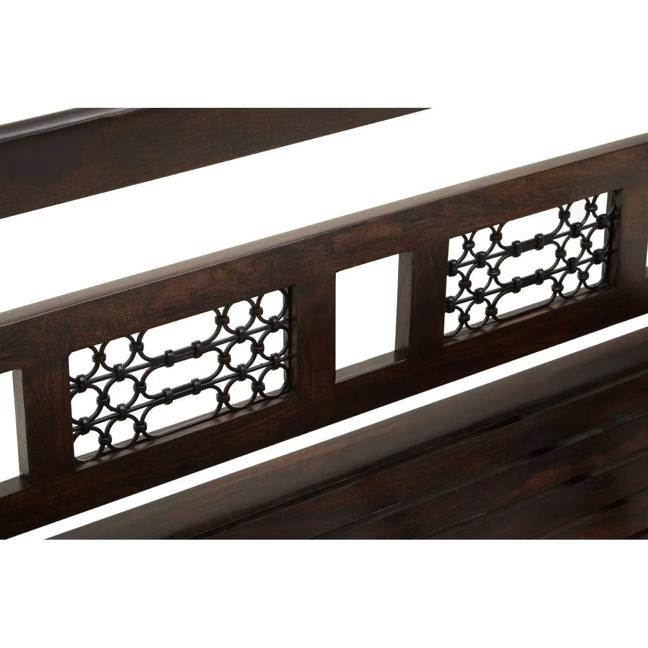 Srina Dark Sheesham Wood Bench - Image 7