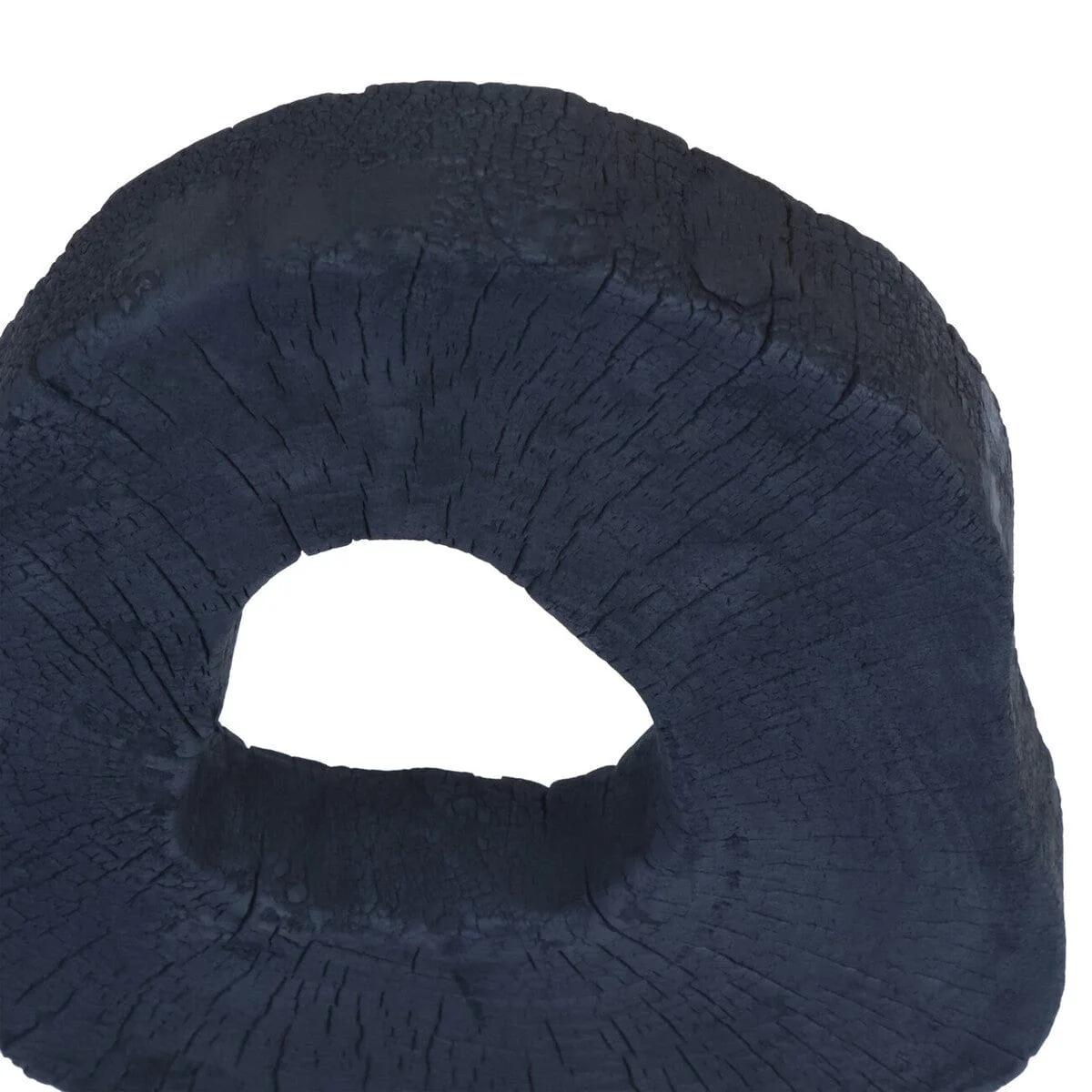 Tibor Black Mango Wood Sculpture with Travertine Base - Image 7