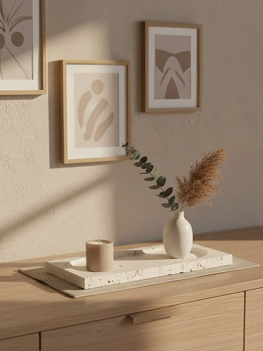 Tibor Travertine Rectangular Decorative Tray - Image 20