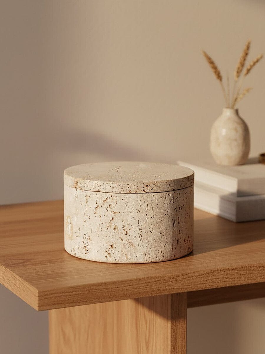 Tibor Travertine Round Trinket Box - Image 17