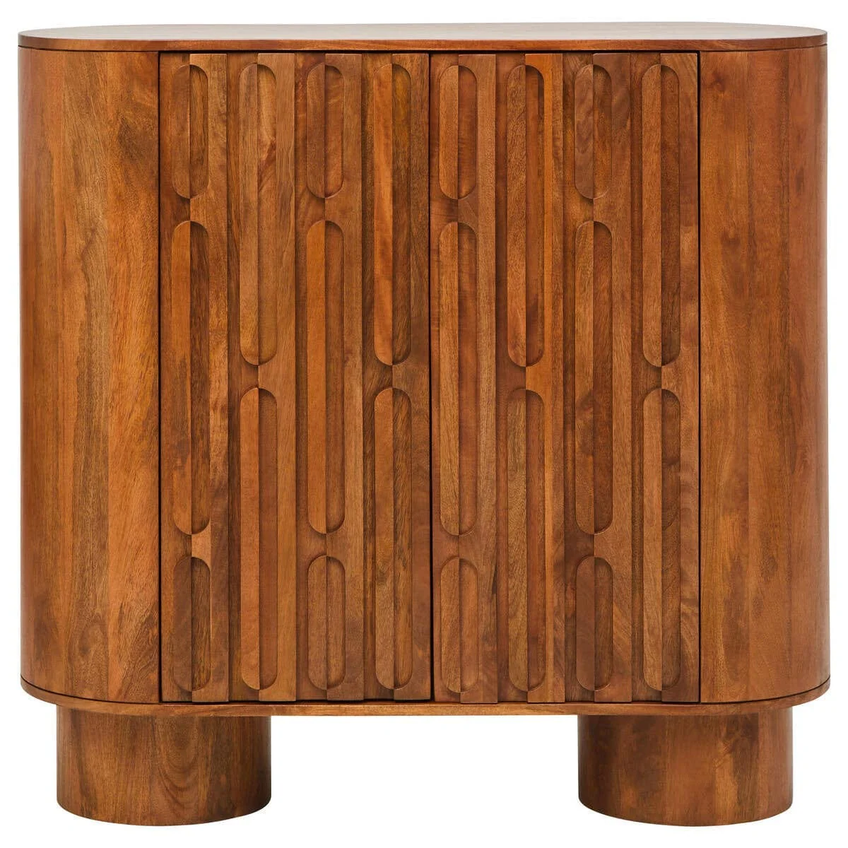Torcino Two Door Brown Mango Wood Cabinet - Image 2