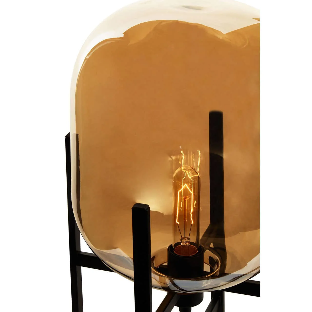 Trieste Matte Black and Glass Table Lamp - Image 3
