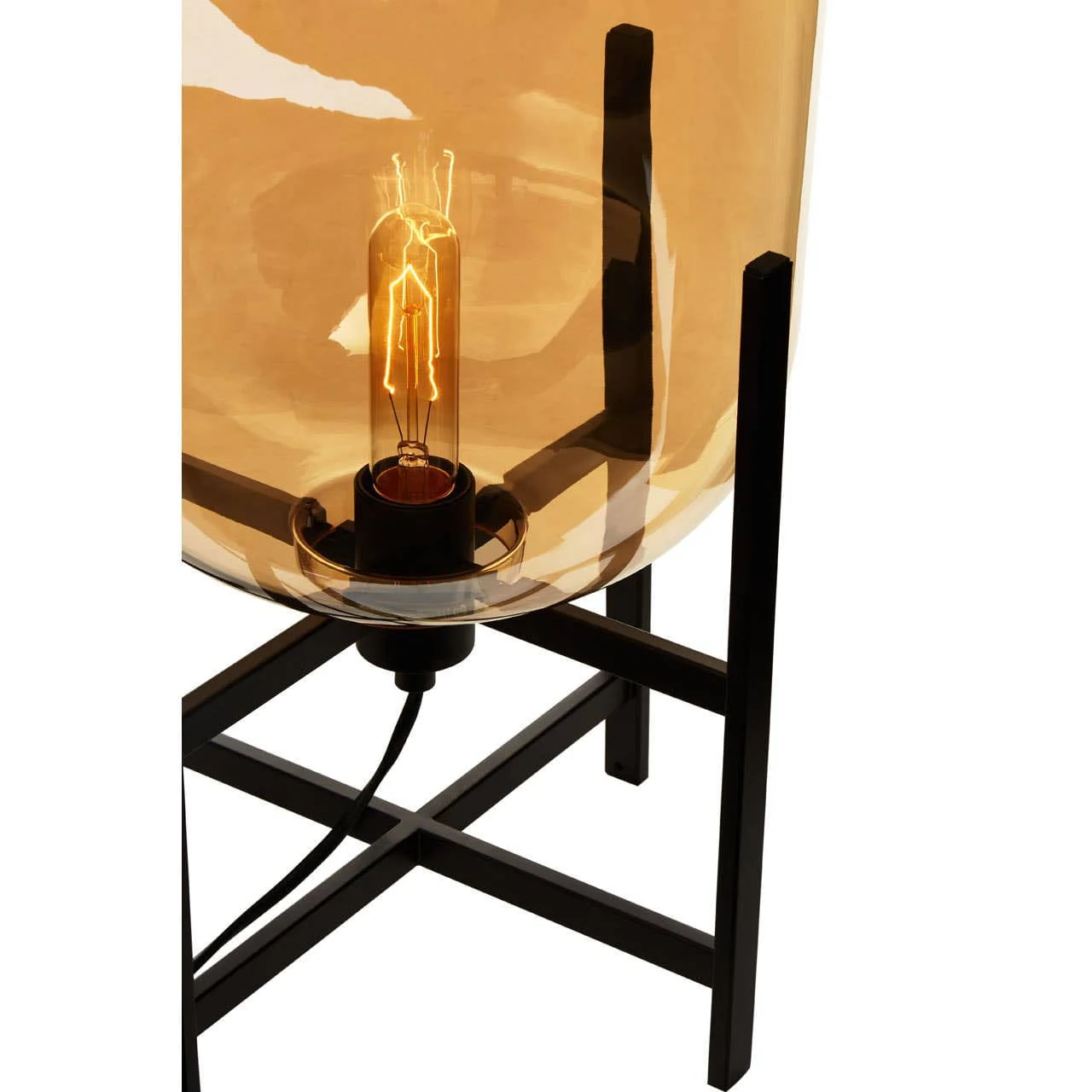 Trieste Matte Black and Glass Table Lamp - Image 5