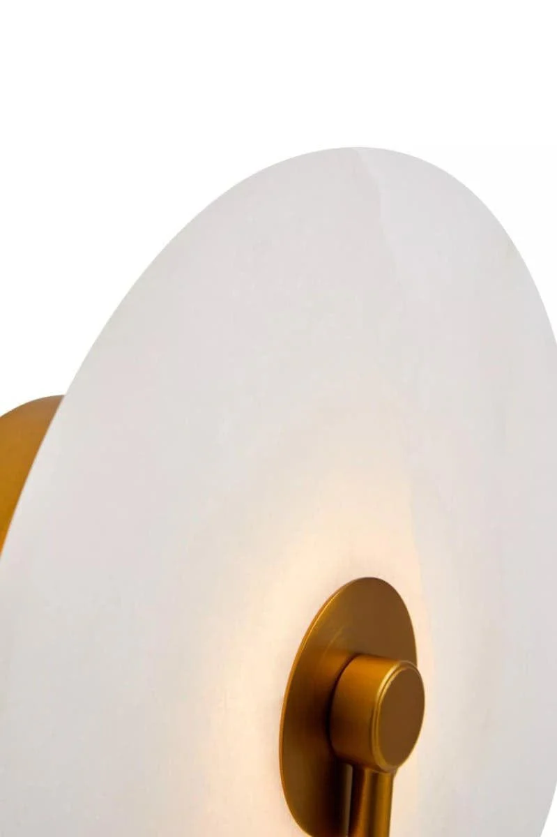 Waldorf White Marble Wall Light with Gold Accent - Image 5