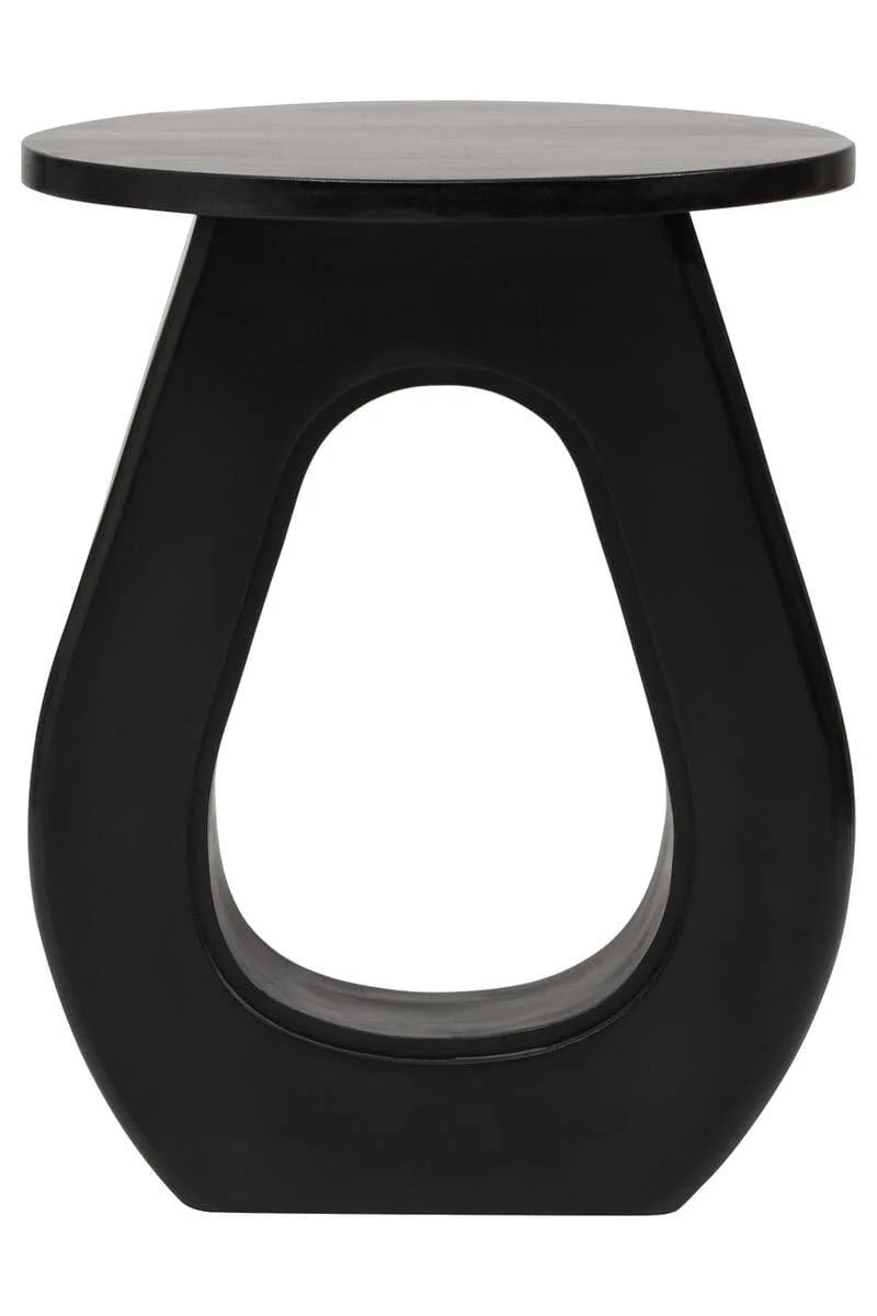 Walsa Black Finish Mango Wood Accent Table - Image 2