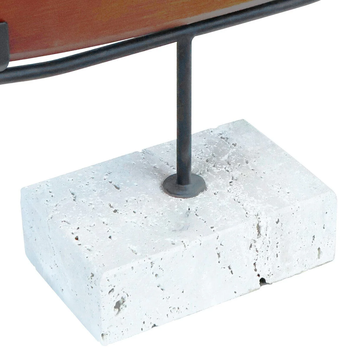 Westo Natural Wood Horizontal Sculpture With Travertine Base - Image 7