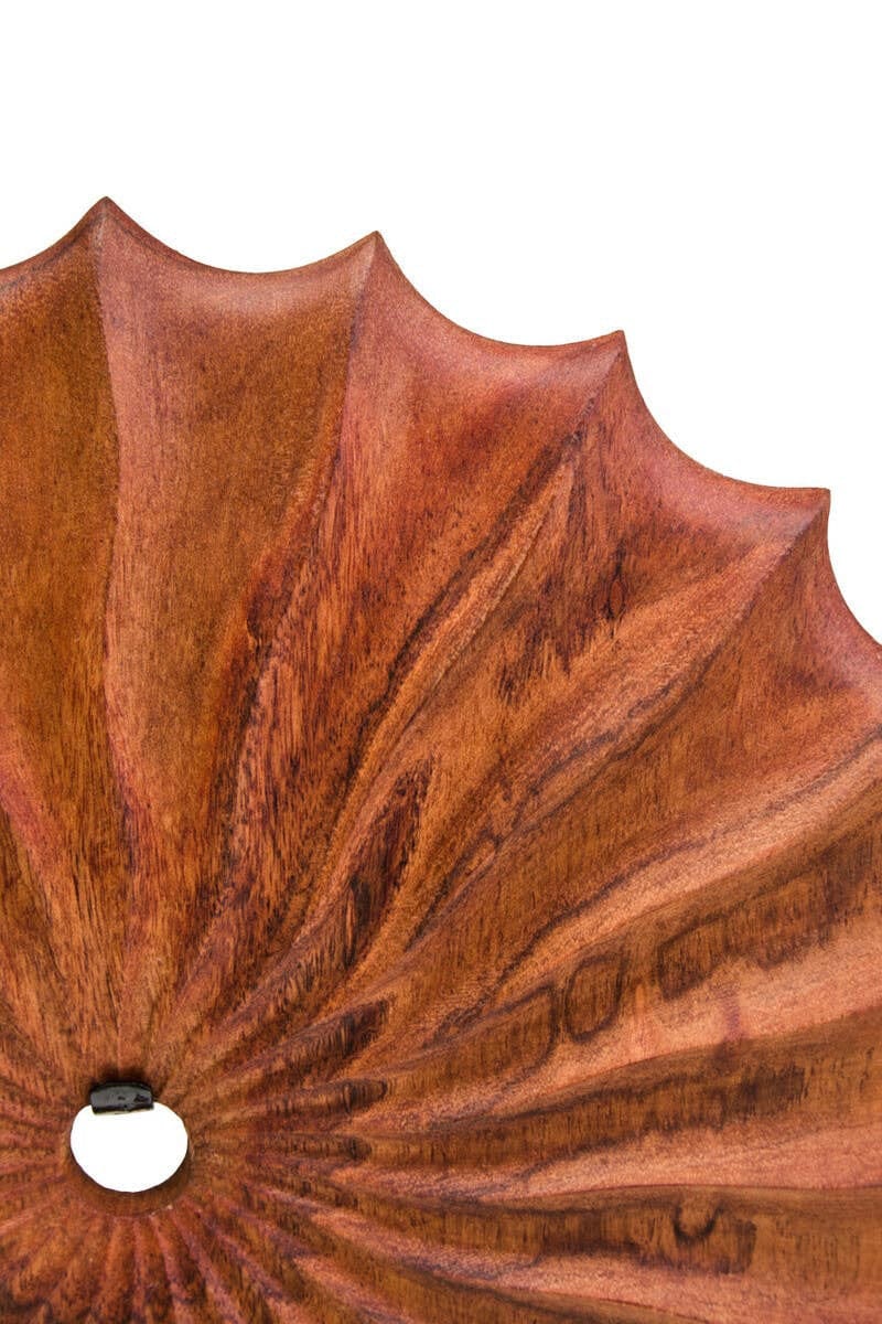 Westo Brown Wood Round Sculpture With Black Base - Image 5