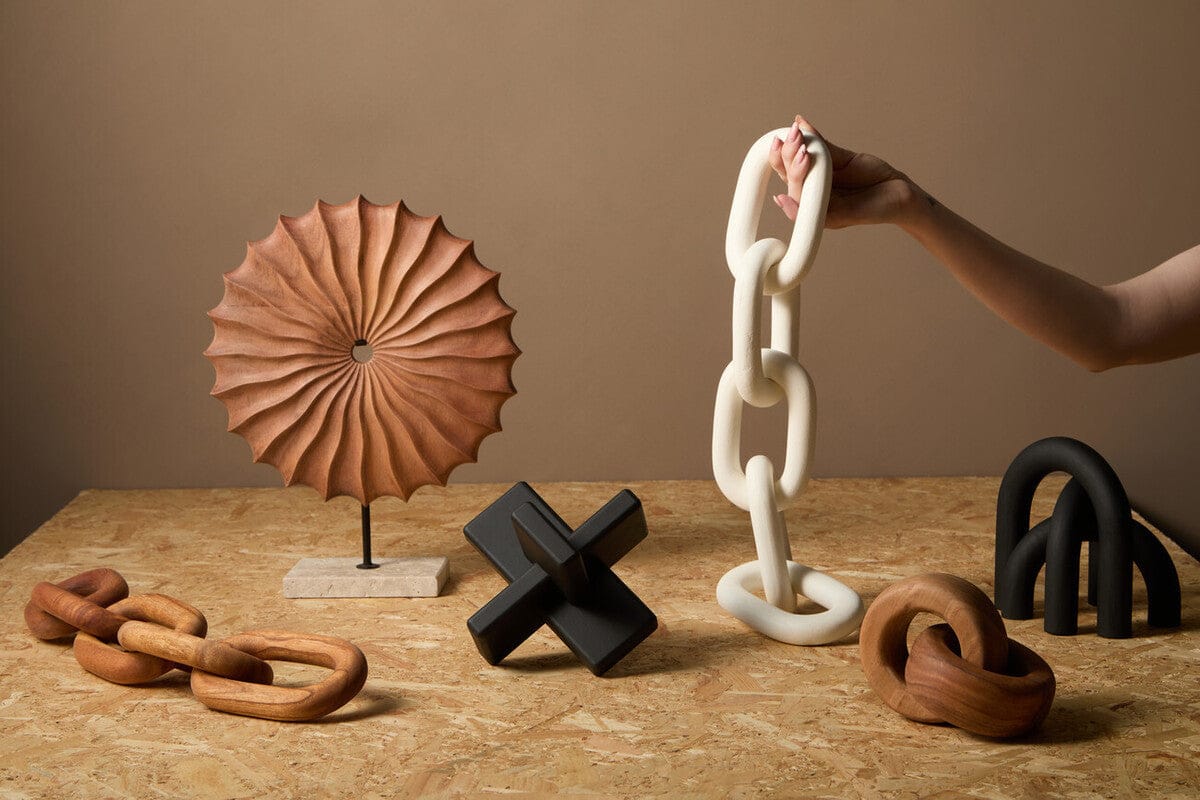 Westo Natural Wood Round Sculpture with Travertine Base - Image 11