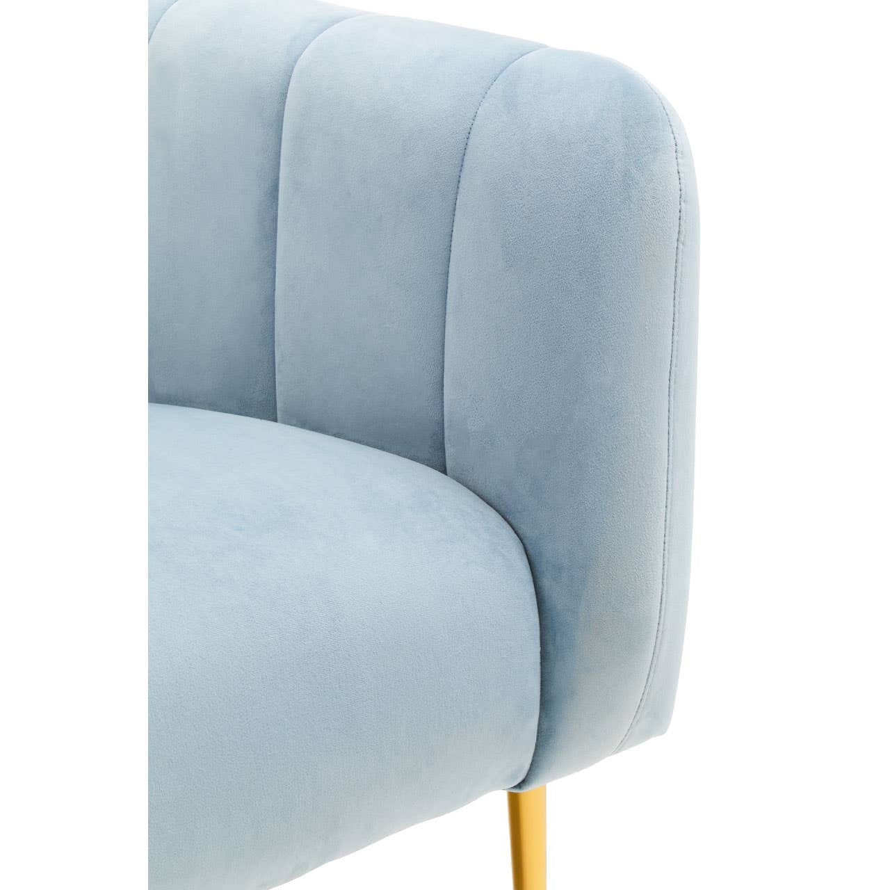 Yasmeen Blue Velvet Armchair - Image 7