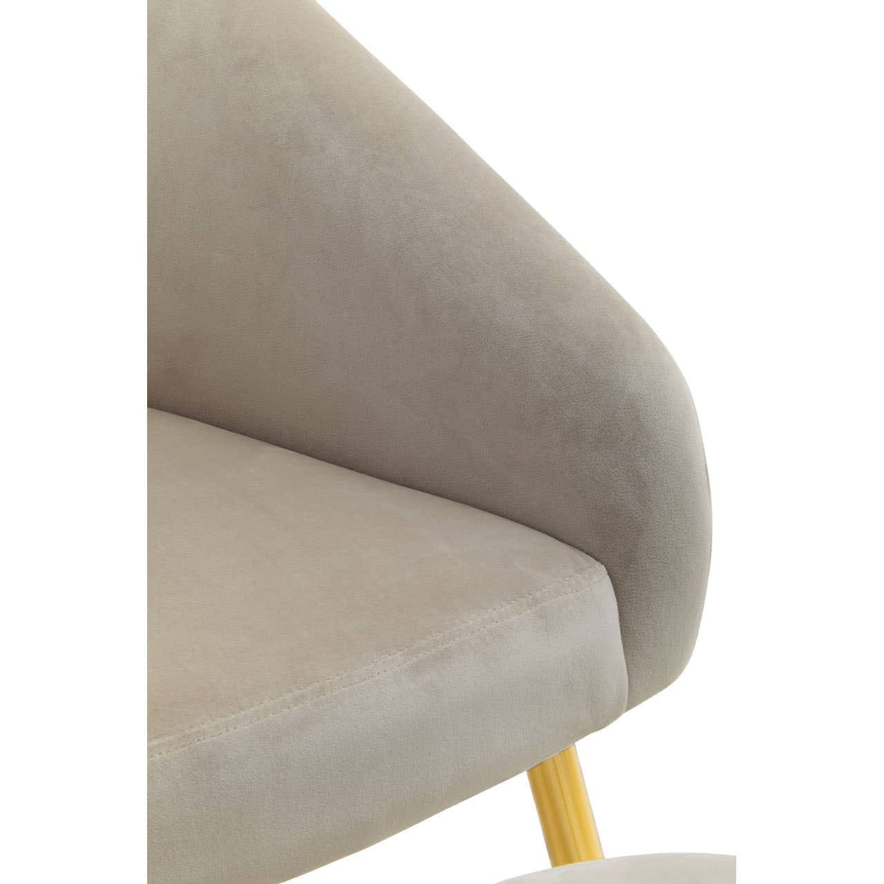 Yasmeen Mink Velvet Chair And Footstool - Image 9