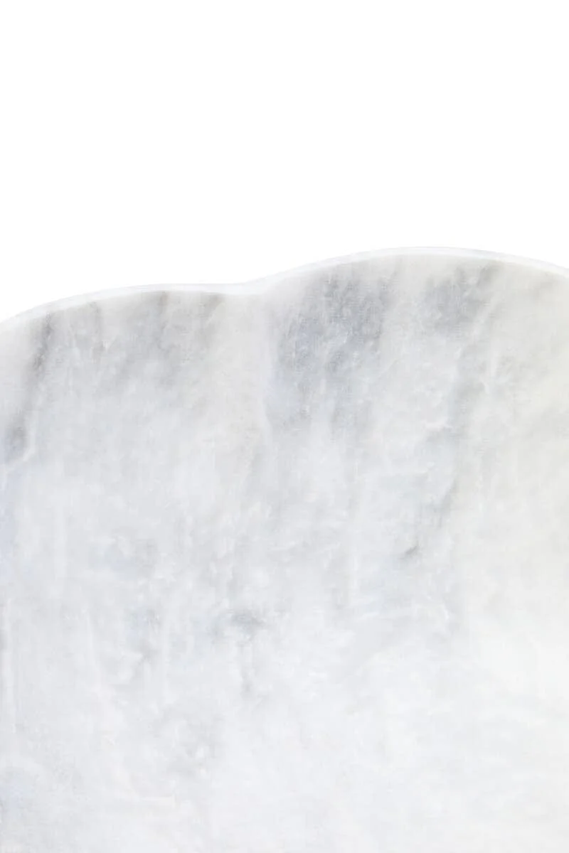 Zoro Large White Marble Scalloped Bowl - Image 5