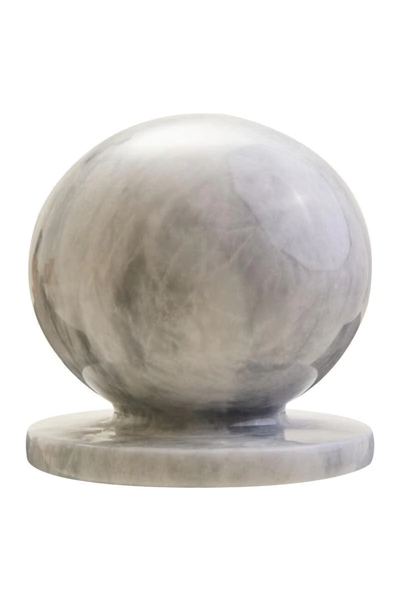 Zoro White Marble Ball Sculpture - Image 3