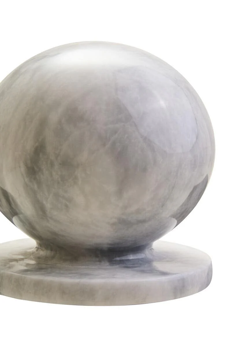 Zoro White Marble Ball Sculpture - Image 4