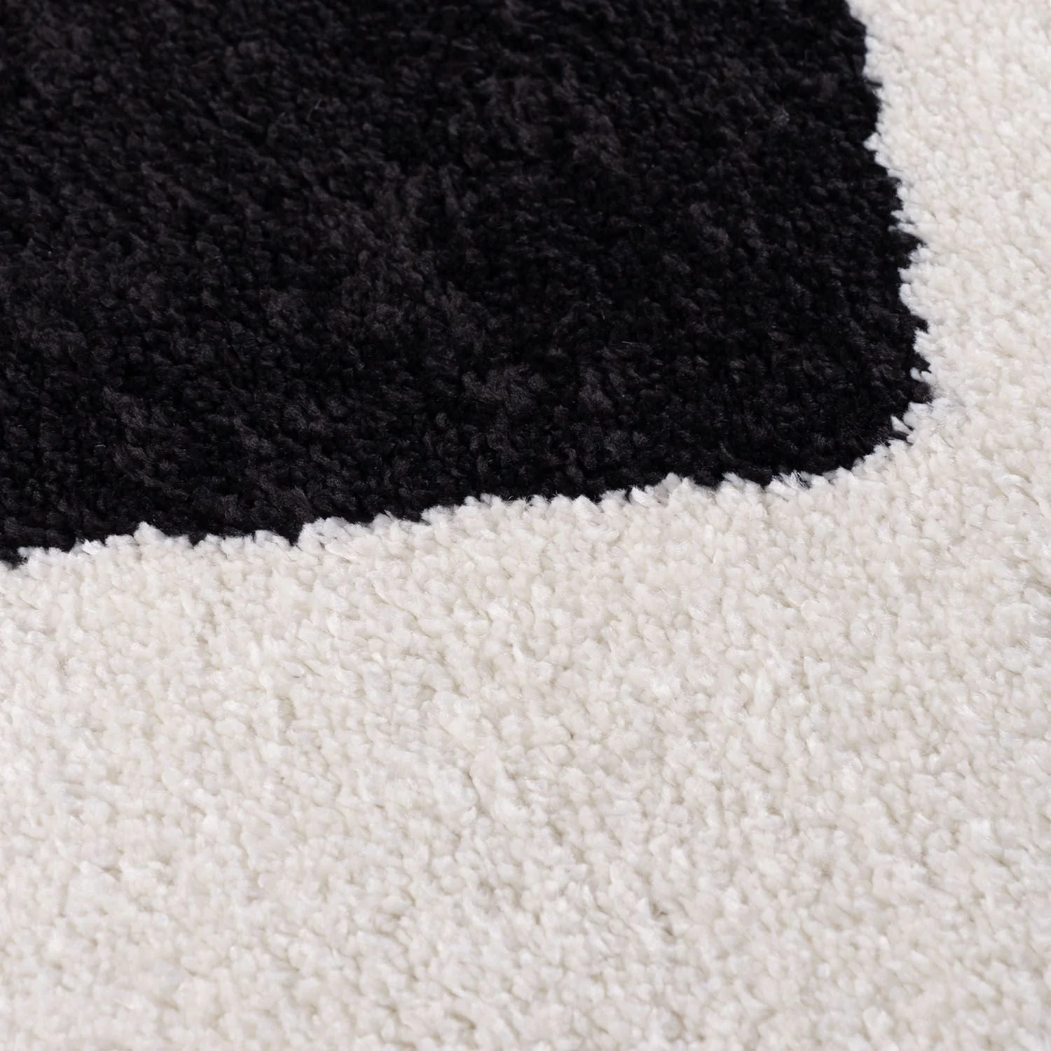 Joli Checkered Black & White Rug - Image 3