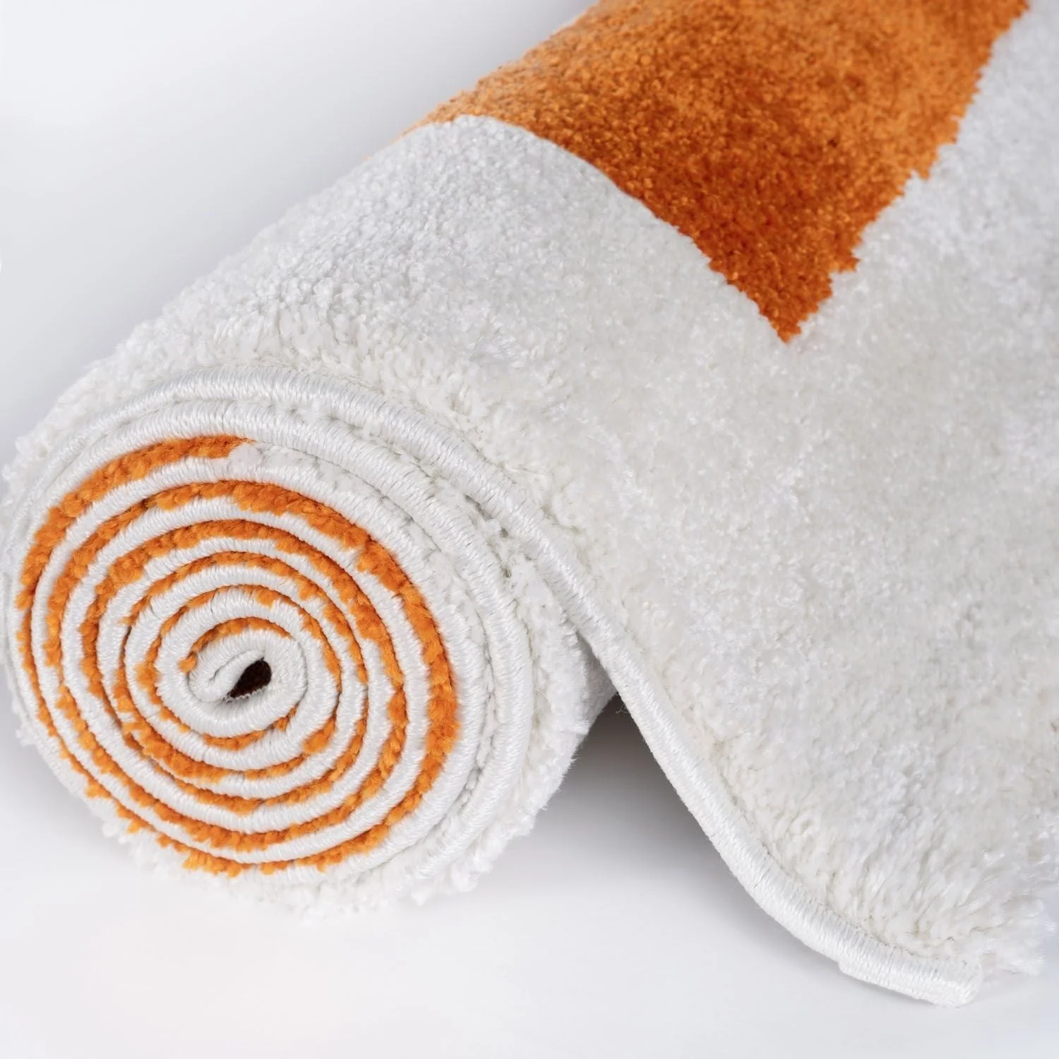 Joli Geometric Orange & White Rug - Image 6