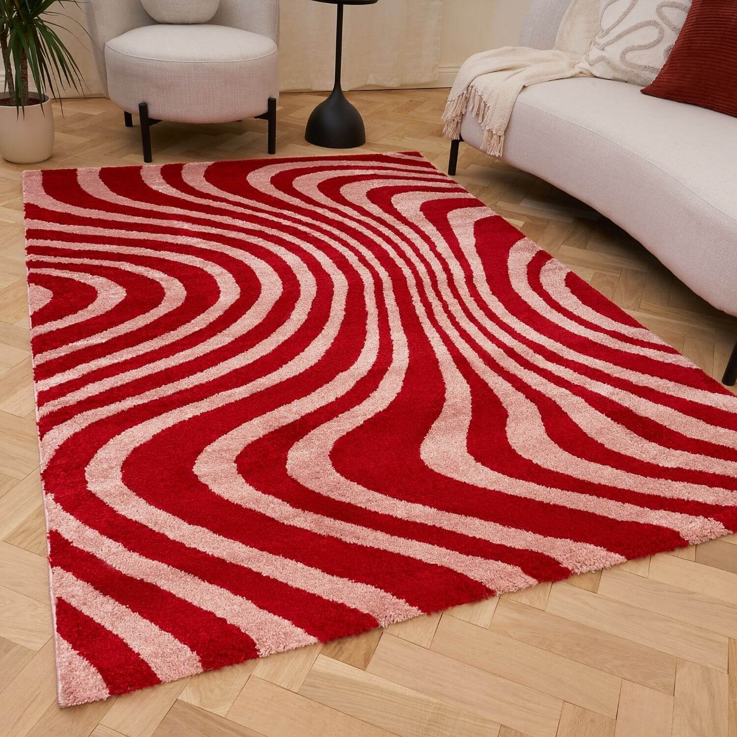 Joli Striped Red & Pink Rug - Image 8