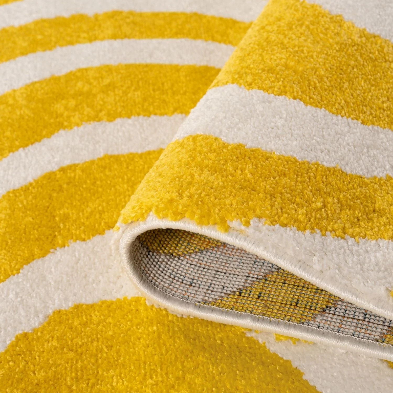 Joli Striped Yellow & White Rug - Image 4