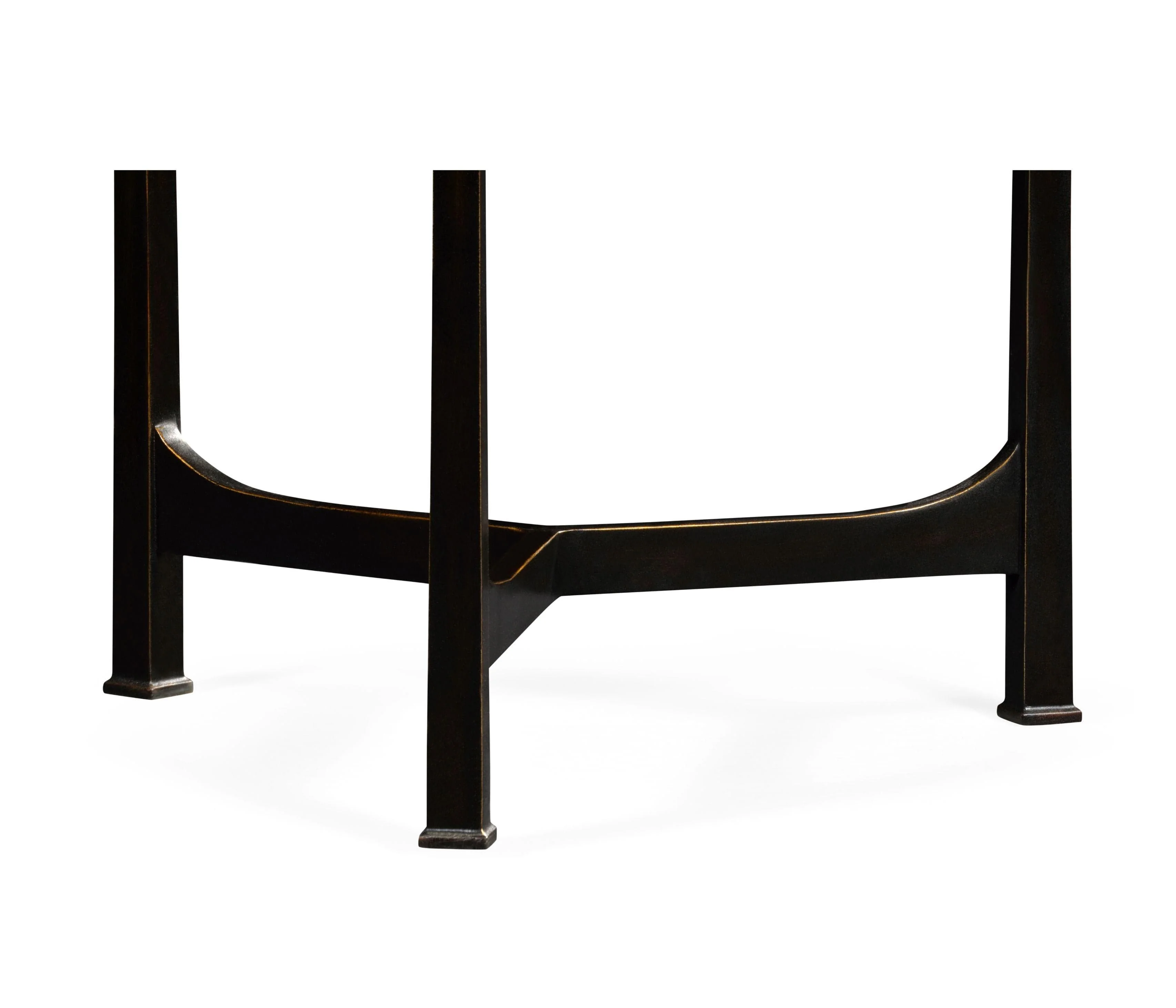 Jonathan Charles Accent Table Trefoil in Eglomise - Bronze - Image 4