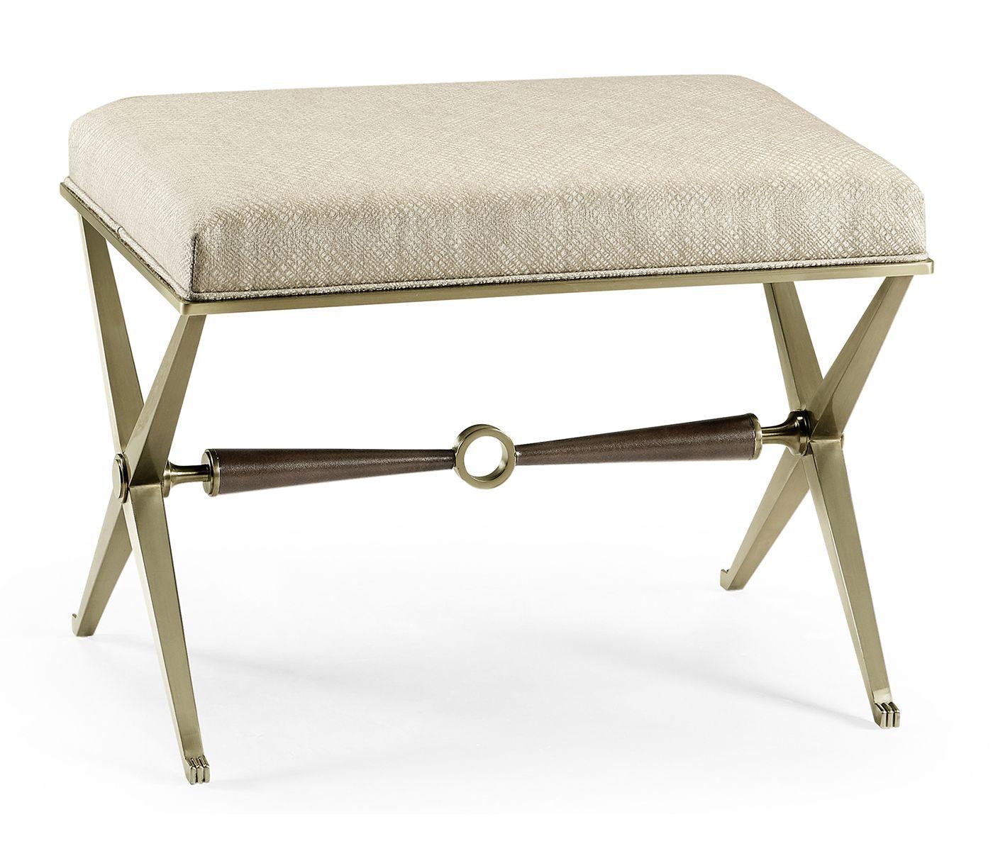 Jonathan Charles Barcelona Upholstered Stool - Skipper - Image 3