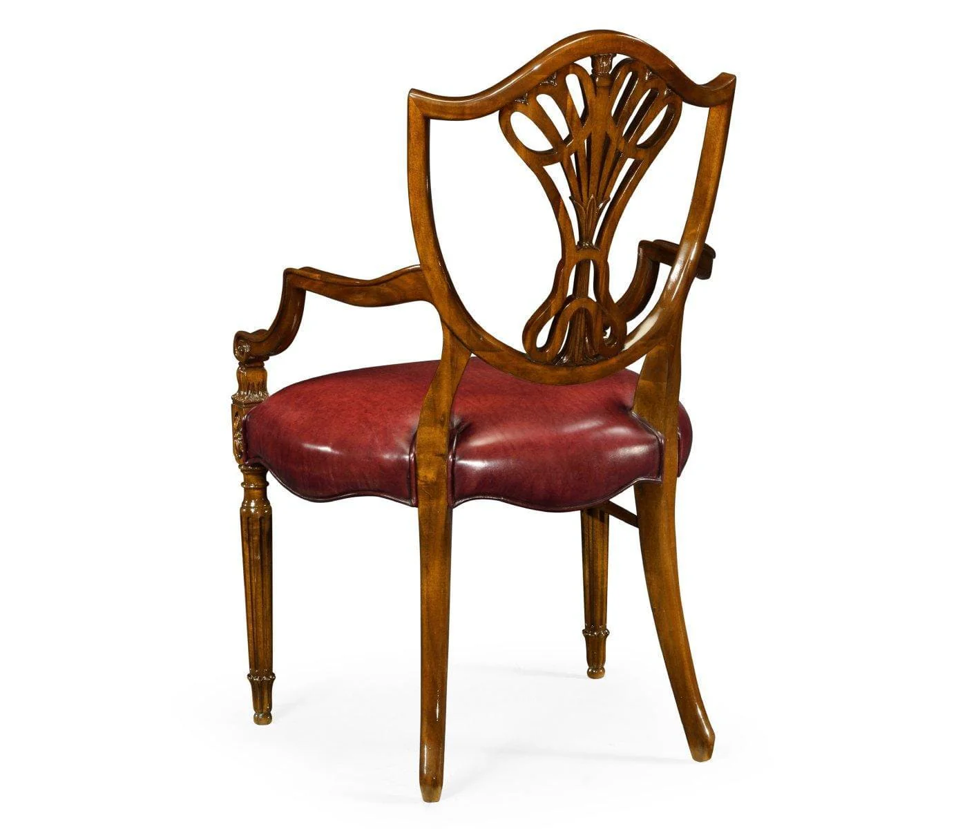 Jonathan Charles Dining Armchair Shield Back Renaissance in Leather - Image 2