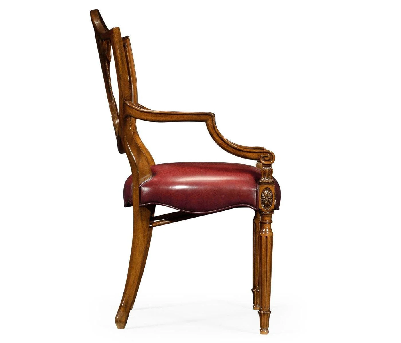 Jonathan Charles Dining Armchair Shield Back Renaissance in Leather - Image 4